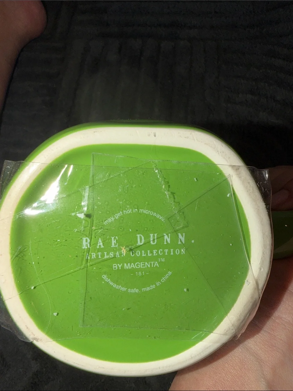 Rae Dunn Green 'Irish Coffee' Ceramic Mug with Novelty Boot Lid